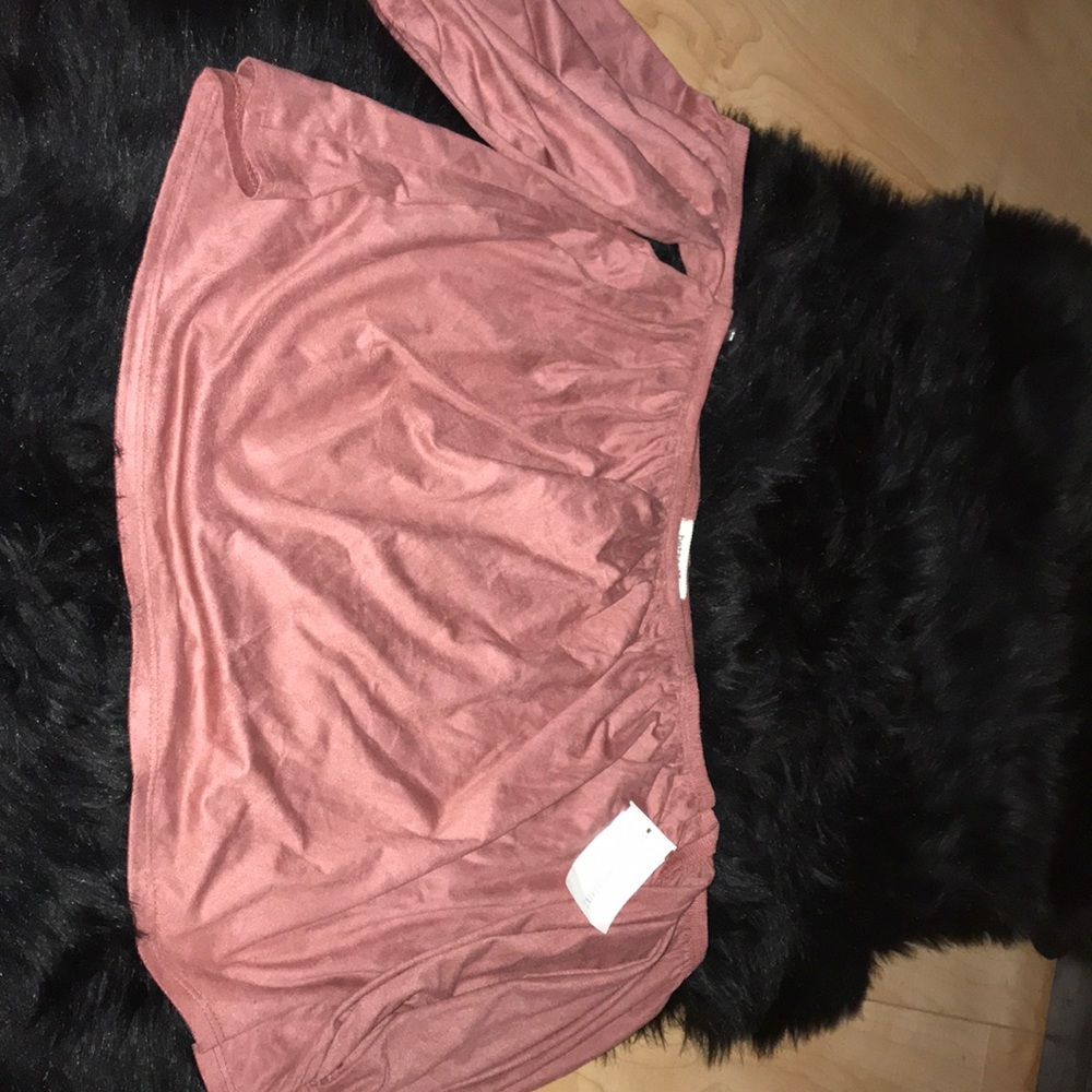 Cropped top velvet mauve shirt💕